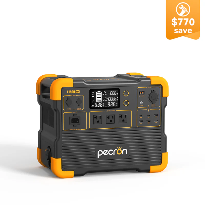 PECRON E1500LFP Expandable Portable Power Station 2200W 1536Wh
