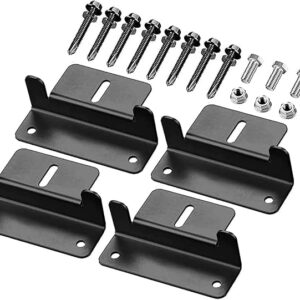 Black Solar Panel Z Bracket Mount - Set of 4