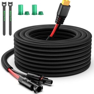 Solar to XT60 Charge Extension Cable with Solar Connectors (10AWG 25Ft)